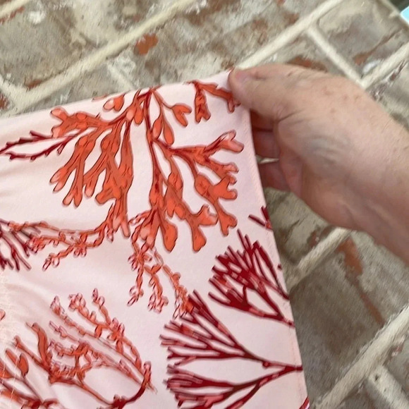 Liz Claiborne Peach Floral Peasant Boho Ruffled Dress - Picture 8 of 9